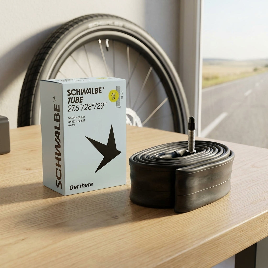 Schwalbe AV19 VM Fahrradschlauch: robust, pannensicher mit 40mm Autoventil. Für zuverlässiges Radfahren.