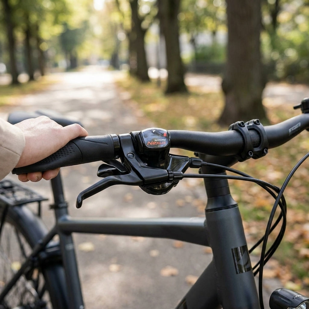 SHIMANO Nexus SL-7S50 Schalthebel für 7-Gang Nabenschaltung am Fahrradlenker.