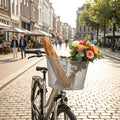 New Looxs Toscane Rapidlock Fahrradkorb Silber, 19L Stahl Lenkerkorb. Ideal für Einkauf und Pendler, einfache Montage.
