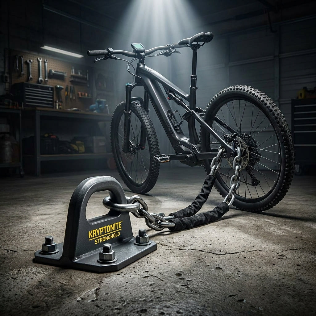 Kryptonite Stronghold Boden Wand Anker: Massiver Fahrrad Diebstahlschutz für Garage, Keller. Ultimative Sicherheit für Ihr Bike.