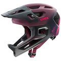 UVEX react jr. Fullface Kinder MTB Fahrradhelm cranberry matt 52-56 Zentimeter Inmould Konstruktion abnehmbarer Kinnbügel Monomatic Verschluss Trail Downhill Helm