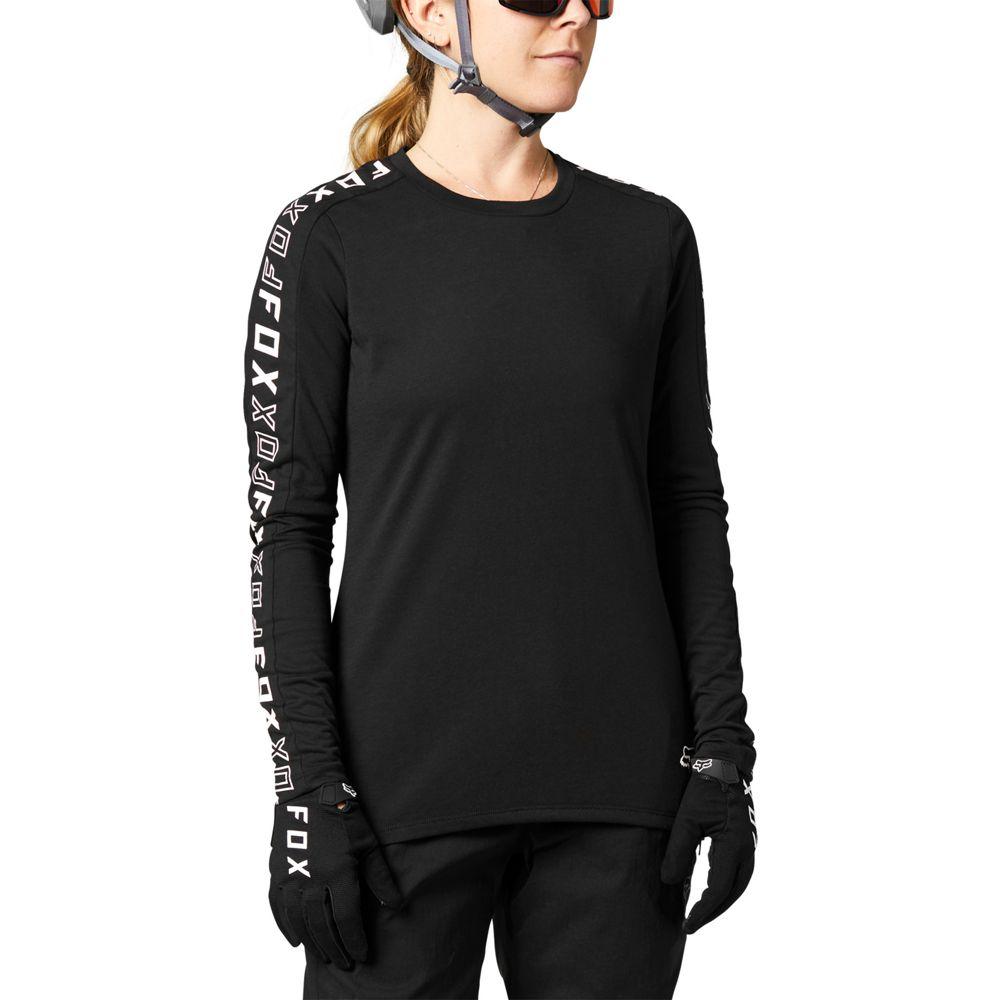 FOX W RANGER DR LS Jersey black Größe M