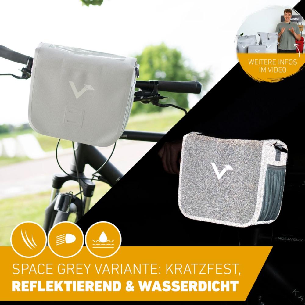 Valkental Lenkertasche Robuste Front Pack hellgrau