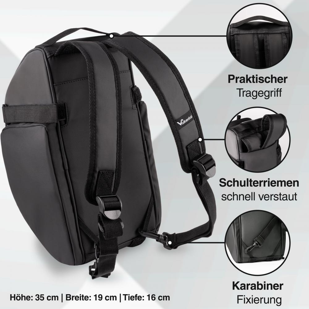 Valkental Gepäckträgertasche Trunk Bag schwarz mit Kühlung und Rucksackfunktion