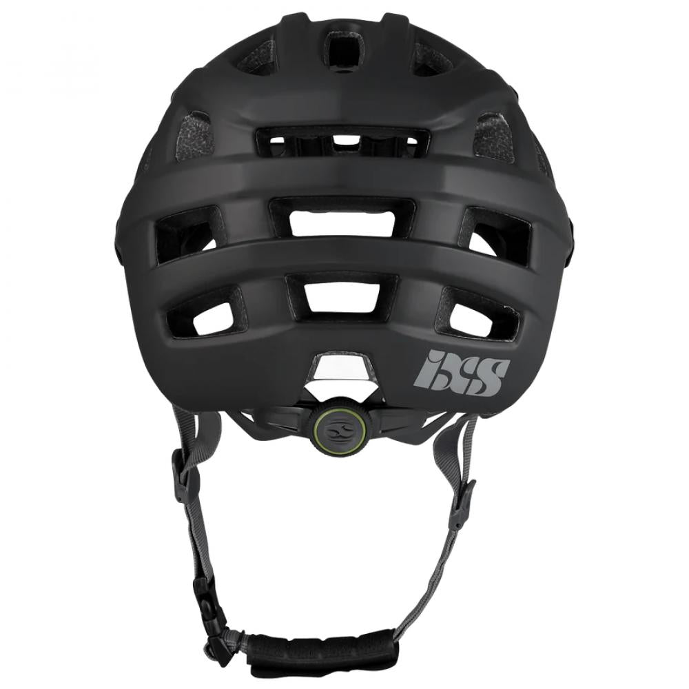 iXS Trail EVO Fahrradhelm XL/X schwarz, sicherer All-Mountain Trailhelm, Rückansicht.