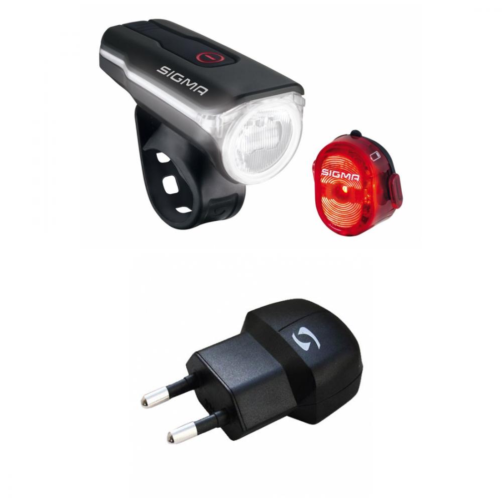 Sigma Beleuchtungsset Aura 60 USB / Nugget II Ladegerät StVZO