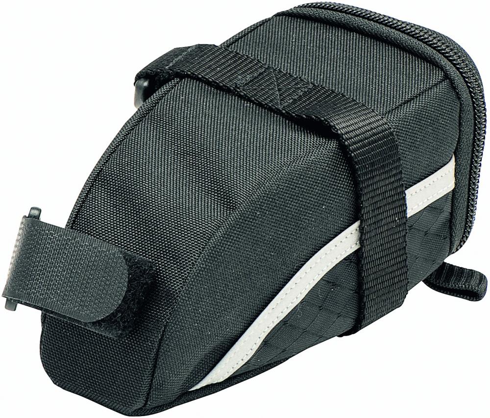 Procraft Satteltasche Mini II 0,5 l Schwarz - kompakte Fahrrad-Werkzeugtasche mit Riemenbefestigung