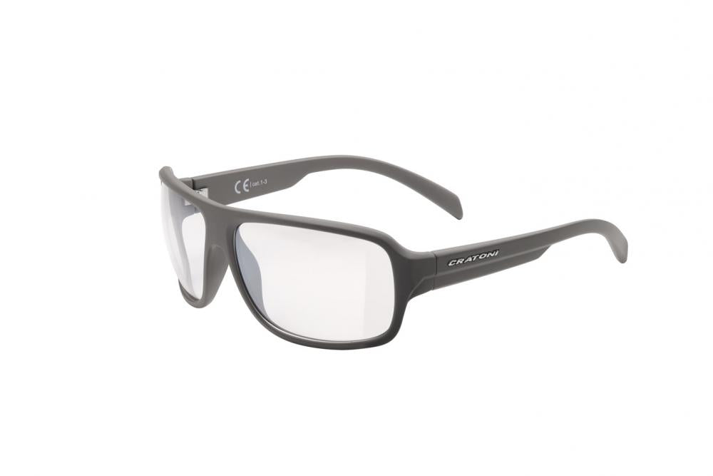 Cratoni Sportbrille C-Ice NXT photochromic coffee matt - clear w/ silver mirror Größe UNI