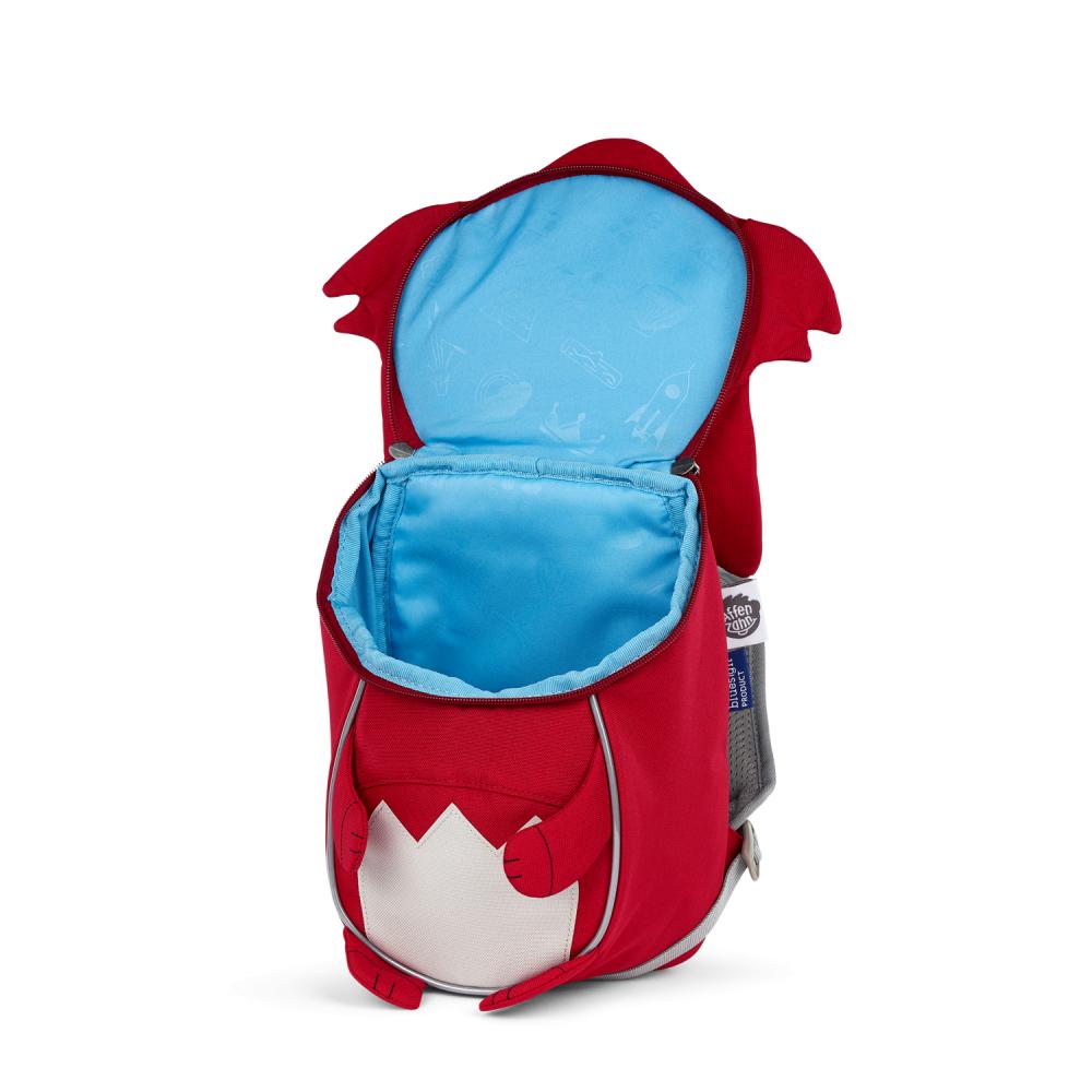 Affenzahn Kleiner Freund Fuchs Kindergartenrucksack, 4 Liter, für Kinder, reflektierende Elemente, verstellbarer Brustgurt, herausziehbare Zunge mit Namensschild