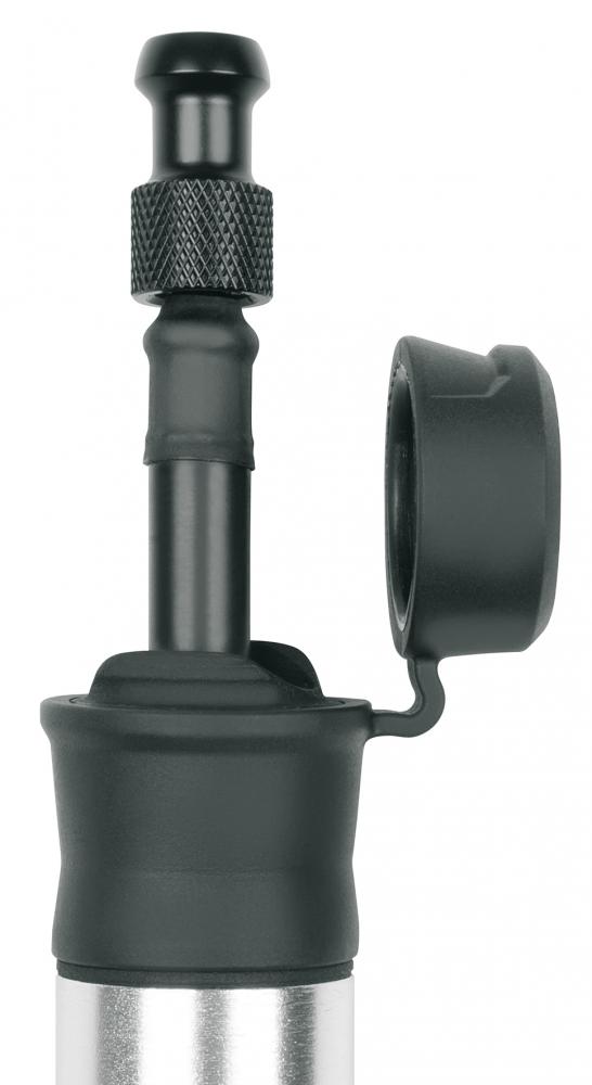 SKS Airflex Racer Minipumpe silber/schwarz, 196mm, flexibler Schlauch für SV-Ventil, max. 8 bar, kompakt und leicht, ideal für Rennräder und unterwegs