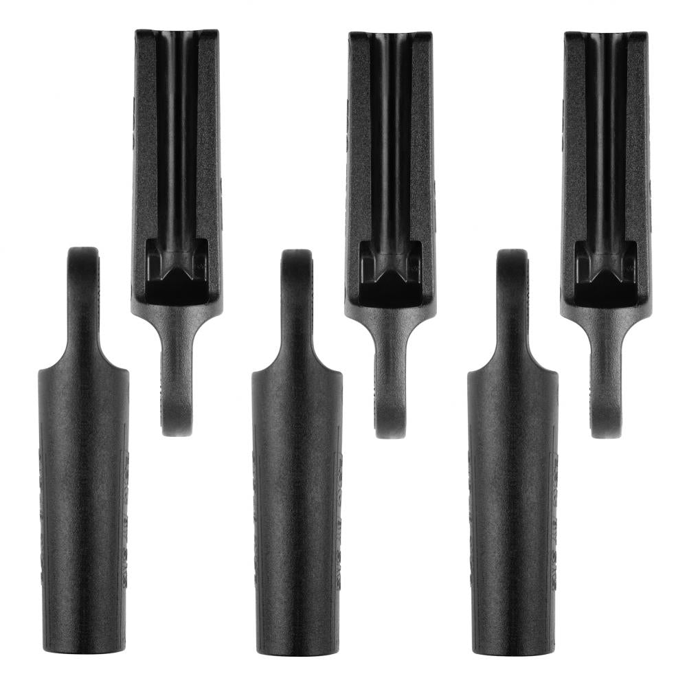 SKS Ersatzteilset ESC 6er-Set Strebenbefestigungen für ESC-Sicherungssystem, kompatibel mit 4,5 mm Streben-Durchmesser, Material: Kunststoff/Edelstahl, Farbe: Schwarz