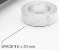 Radoxx Trailer AxXle Distanzscheibe 6x20 mm, 12 mm Innendurchmesser, Aluminium 7075-T6, Made in Germany