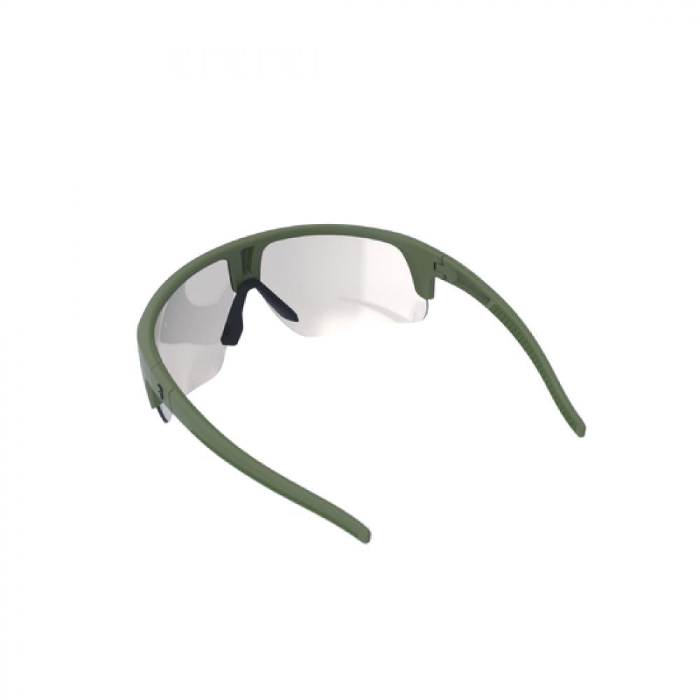 BBB Cycling Sportbrille Comet amber flash mirror Einheitsgröße matt grün - klare Sicht und Schutz