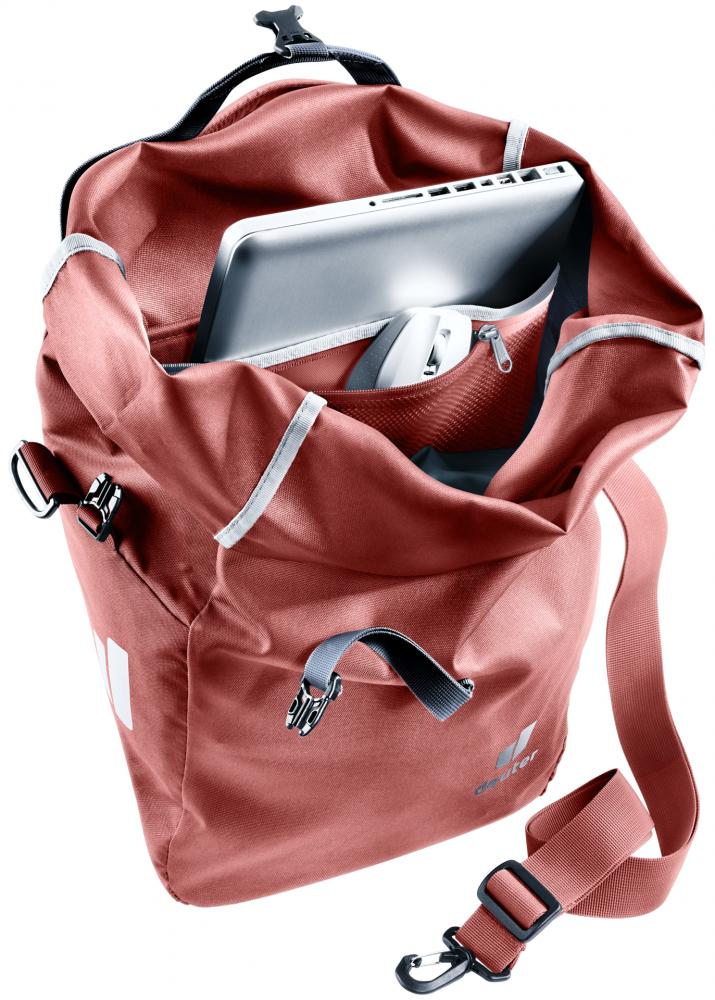 Deuter Valbona 20+5 Hinterradtasche - Fahrradtasche 25L wasserdicht mit Roll-Top