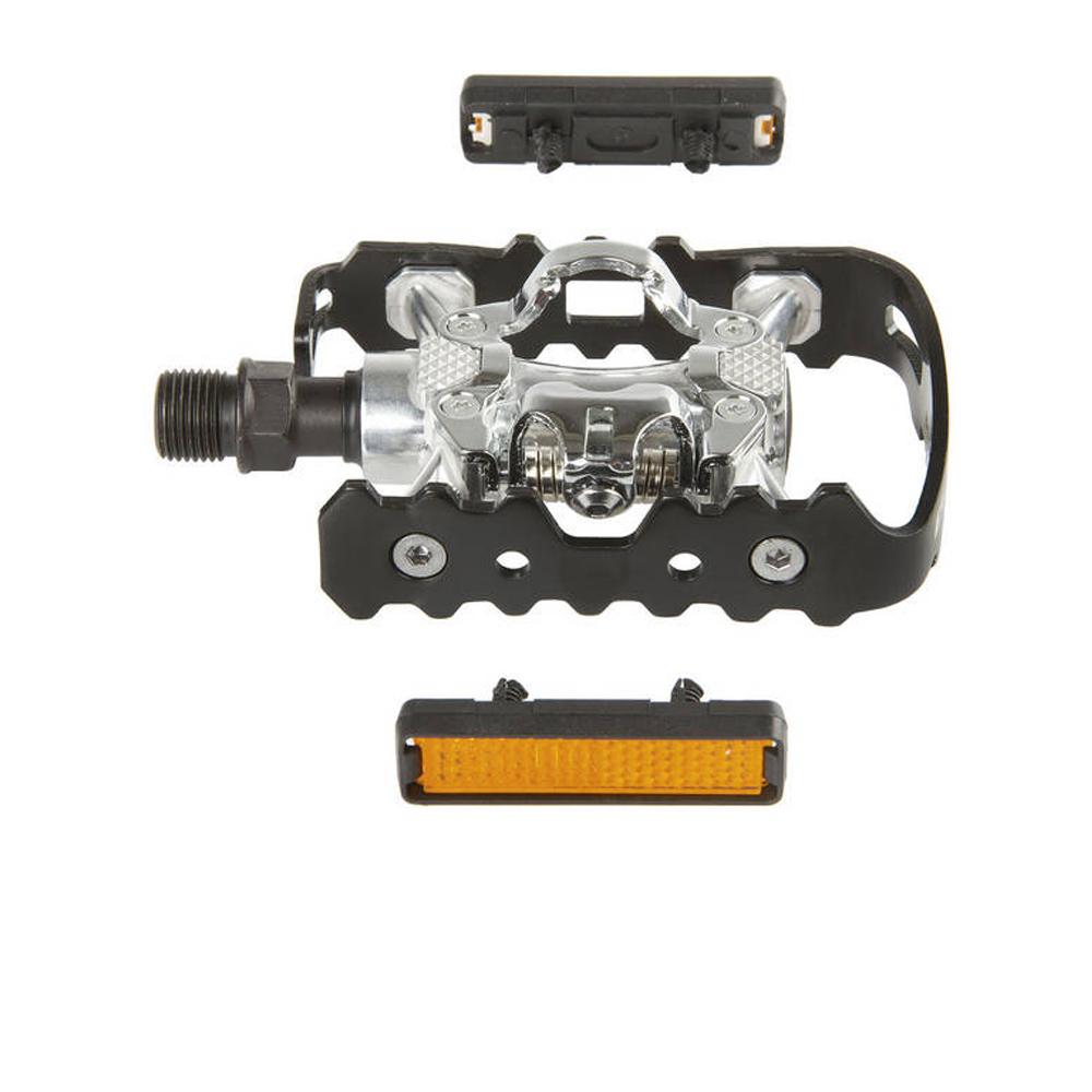 Exustar Pedal MTB E-PM-818-04 Duo mit Cleats schwarz silber