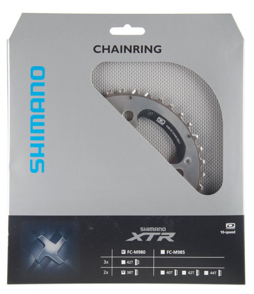 SHIMANO Kettenblatt XTR FC-M980 38 Zähne - präziser Antrieb für anspruchsvolle Biker
