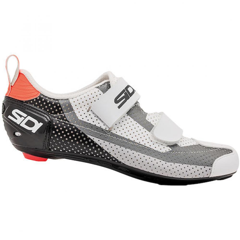 Sidi T-5 Air black/white/coral 40 schwarz/weiß/korall - triathlonspezifischer Rennradschuh mit Carbonsohle