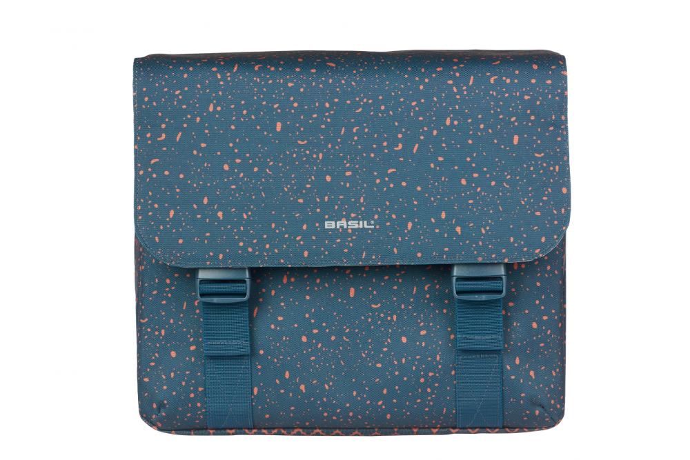 Basil Flair MIK Fahrradtaschen-Set 35L Navy, wasserdicht, reflektierend.