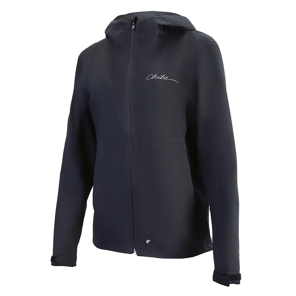 CHIBA Rainjacket Damen - wasserdicht, winddicht, atmungsaktiv, reflektierendes Logo, schwarz, XS