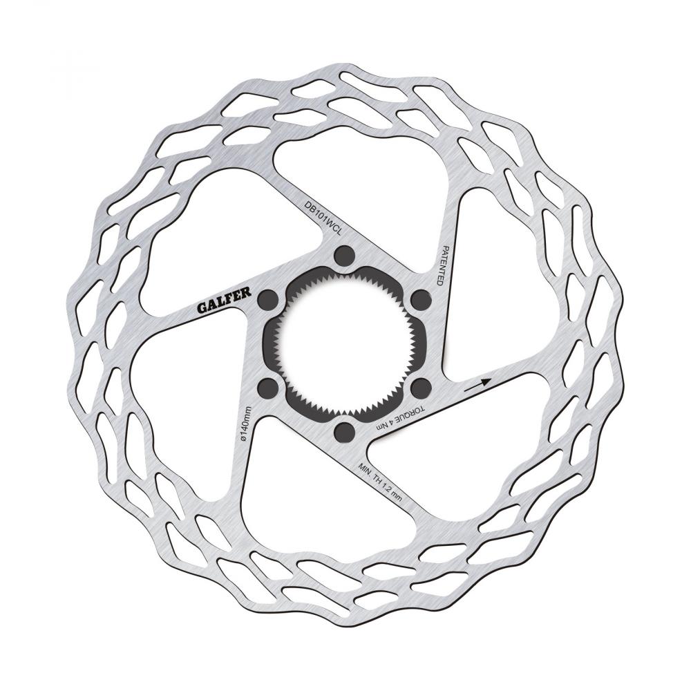 Galfer Road Wave CL Bremsscheibe Ø 140 mm silber - Ultraleichte Wave-Bremsscheibe