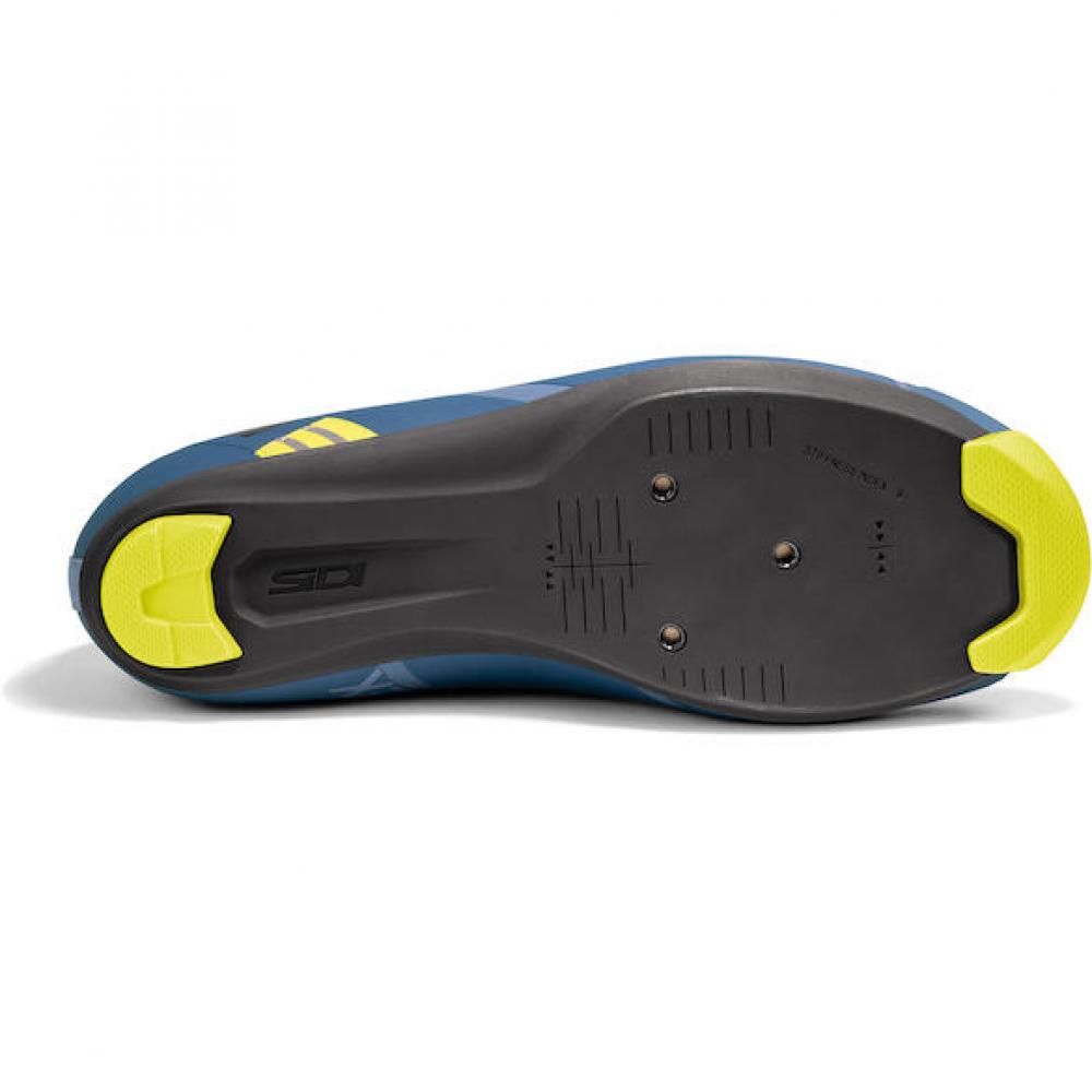 Sidi ROAD Nix navy/yellow fluo 39 Blau/neongelb - warmer Rennradschuh mit Carbonsohle