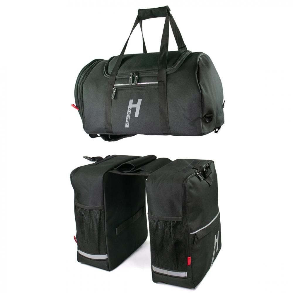 Haberland Komplett-Set 2-tlg. Transporter XXL schwarz - extra viel Stauraum für Touren