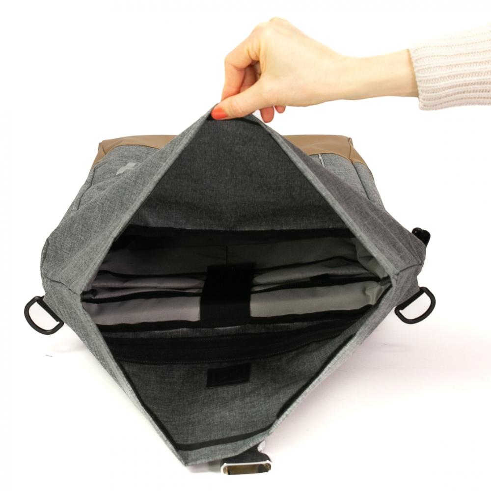 Haberland Bike-Rucksack Keep Rollin' grau - vielseitige Gepäckträger-Tasche & Rucksack