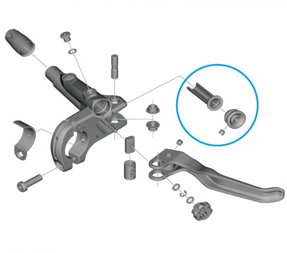 SHIMANO Membran-Einheit BL-T8100 - Ersatzteil für BL-T8100 Bremshebel, 8 g
