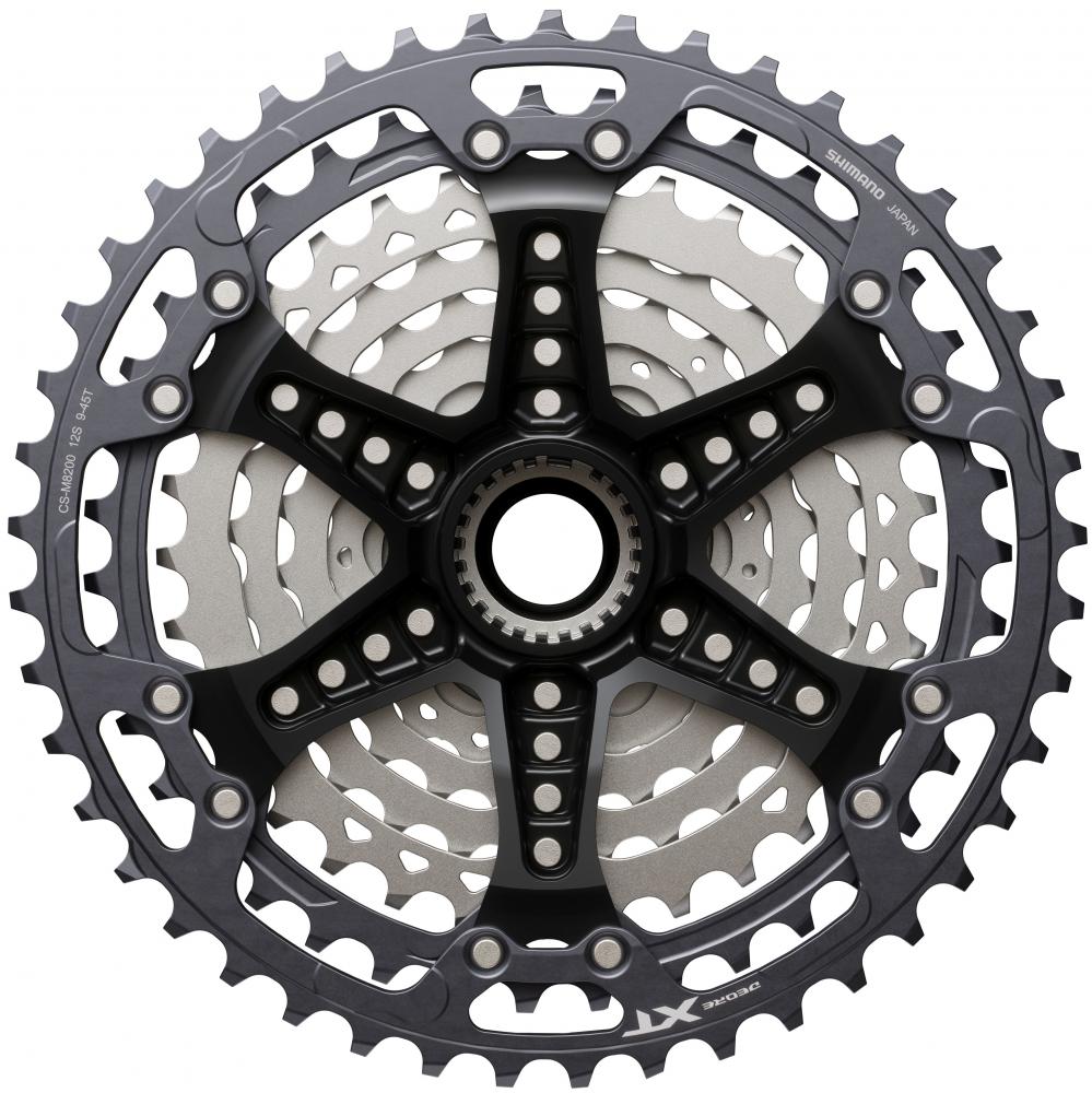 SHIMANO Kassette DEORE XT CS-M8200 12-fach 9-45Z - Leichte Bandbreite für anspruchsvolle Trails