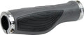 T-One Ez ergonomische Fahrradgriffe, schwarz, mit doppelter Schraubklemmung.