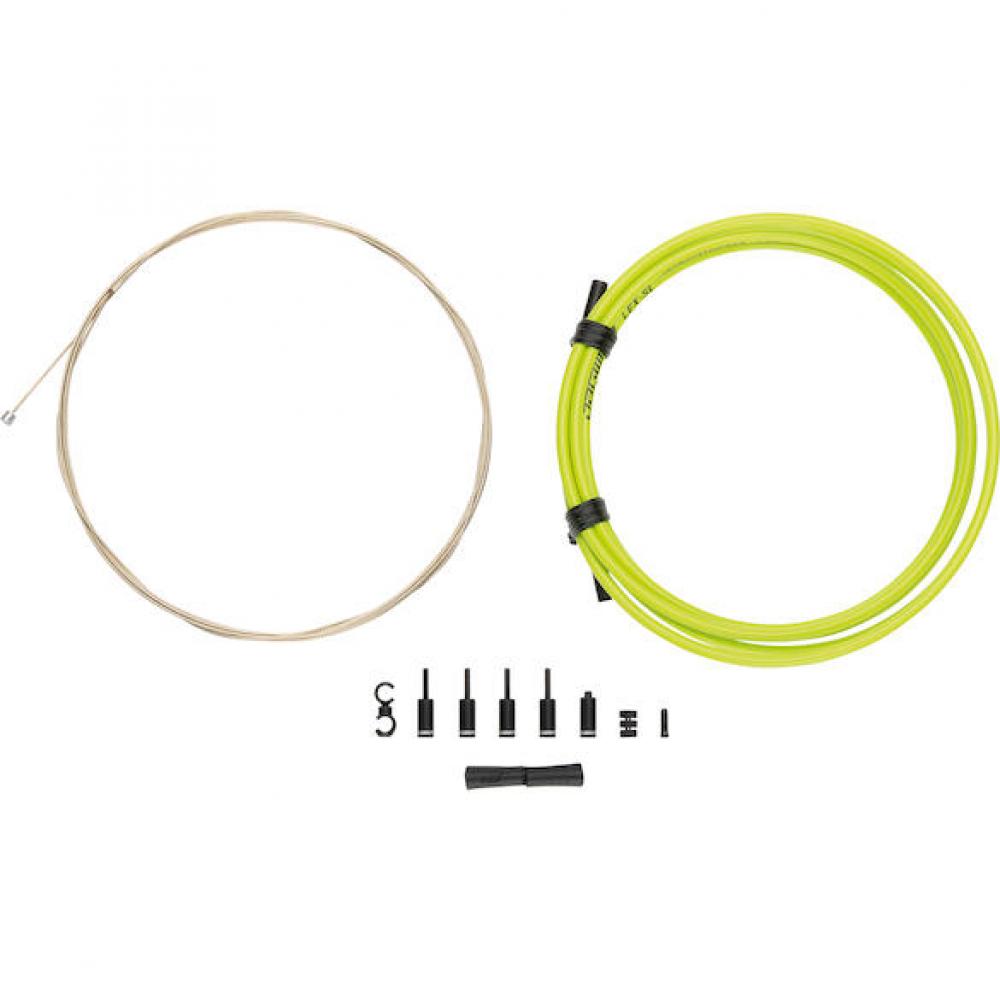 Jagwire Schaltzugset Road & Mountain Pro 1x Grün - Edelstahl-Innenzug für präzise Schaltung