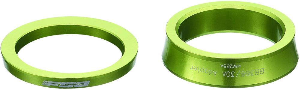 FSA Lagerschalen für BB30A Cannondale 30mm grün - optimale Kurbelmontage