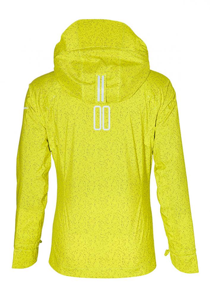Basil Skane HiVis Damen Regenjacke neongelb S - 360° reflektierend - wasserdicht & atmungsaktiv (10.000 WP/MVP) Bionic Finish® Eco taillierter Schnitt & helmtaugliche Kapuze