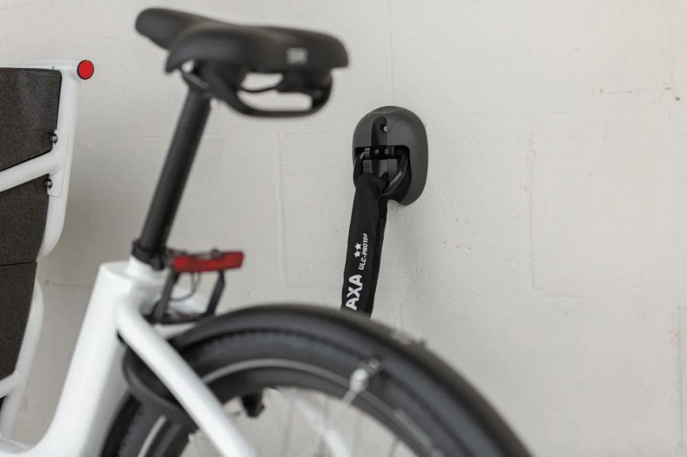 AXA Wand-/Bodenanker Ø14mm grau ART 4 zertifiziert, aus gehärtetem Stahl, sichert Fahrrad mit Kettenschloss.