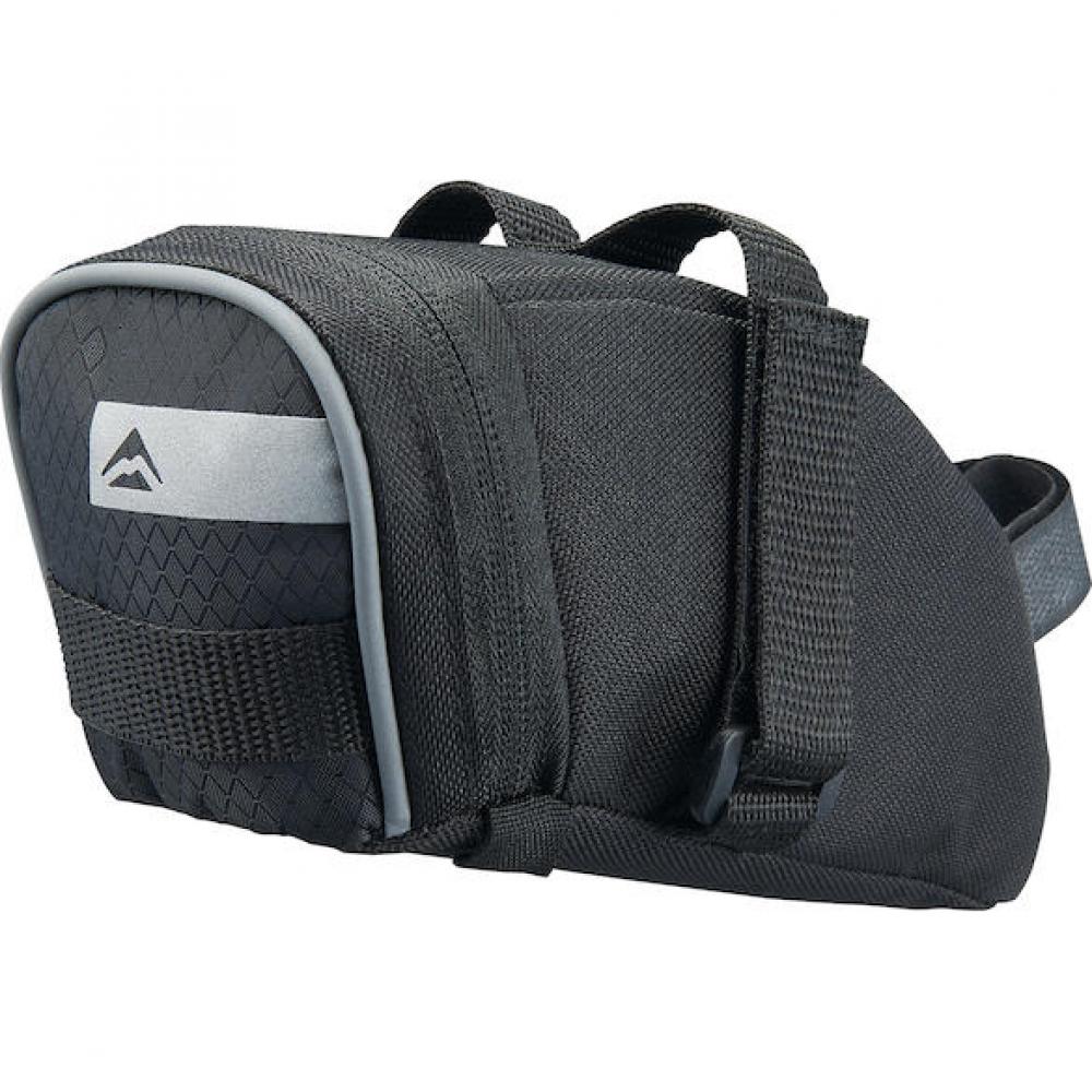 Merida Satteltasche STRIPE S Schwarz/Grau - Klettverschluss, spritzwassergeschützt