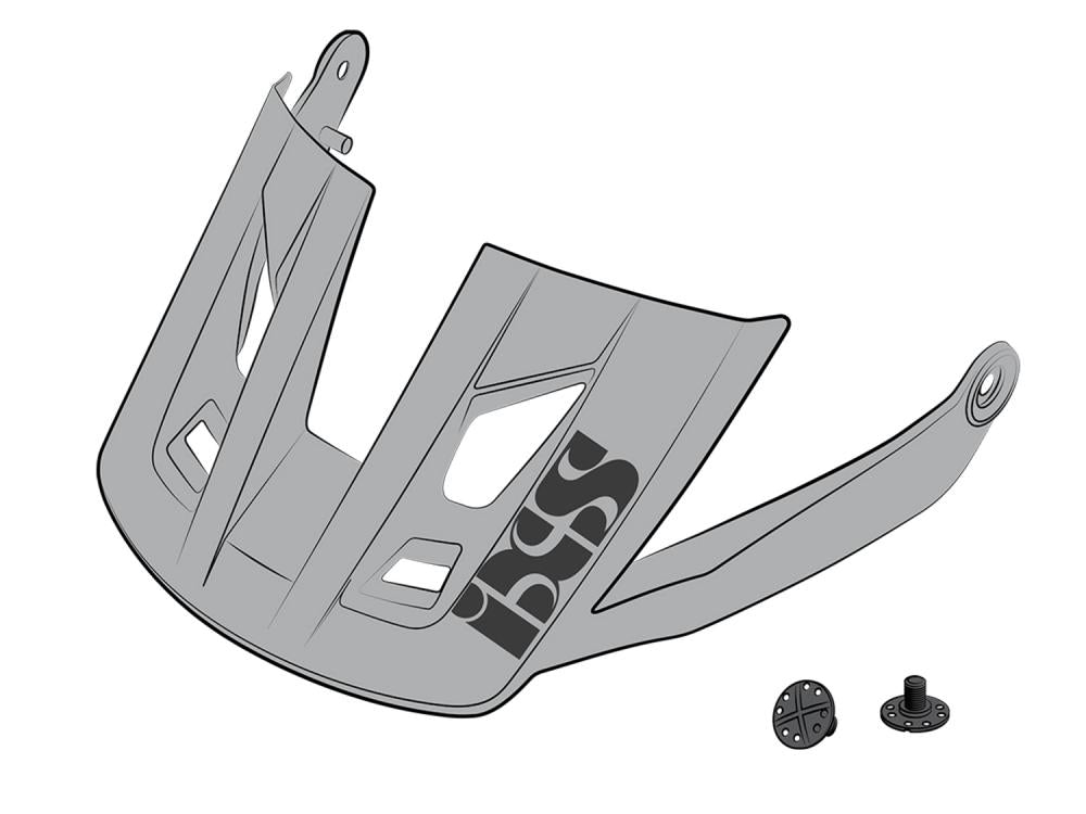 IXS Sports Division iXS Visor + Pins Trigger AM M/L grey - Ersatzvisier für optimalen Schutz