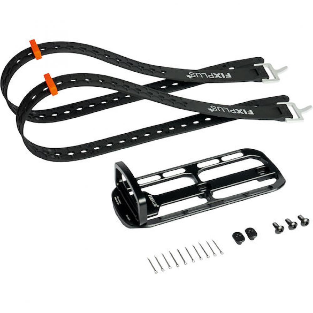 FixPlus Cargo Cage M Set M Schwarz/orange - flexibler Bikepacking-Gepäckhalter