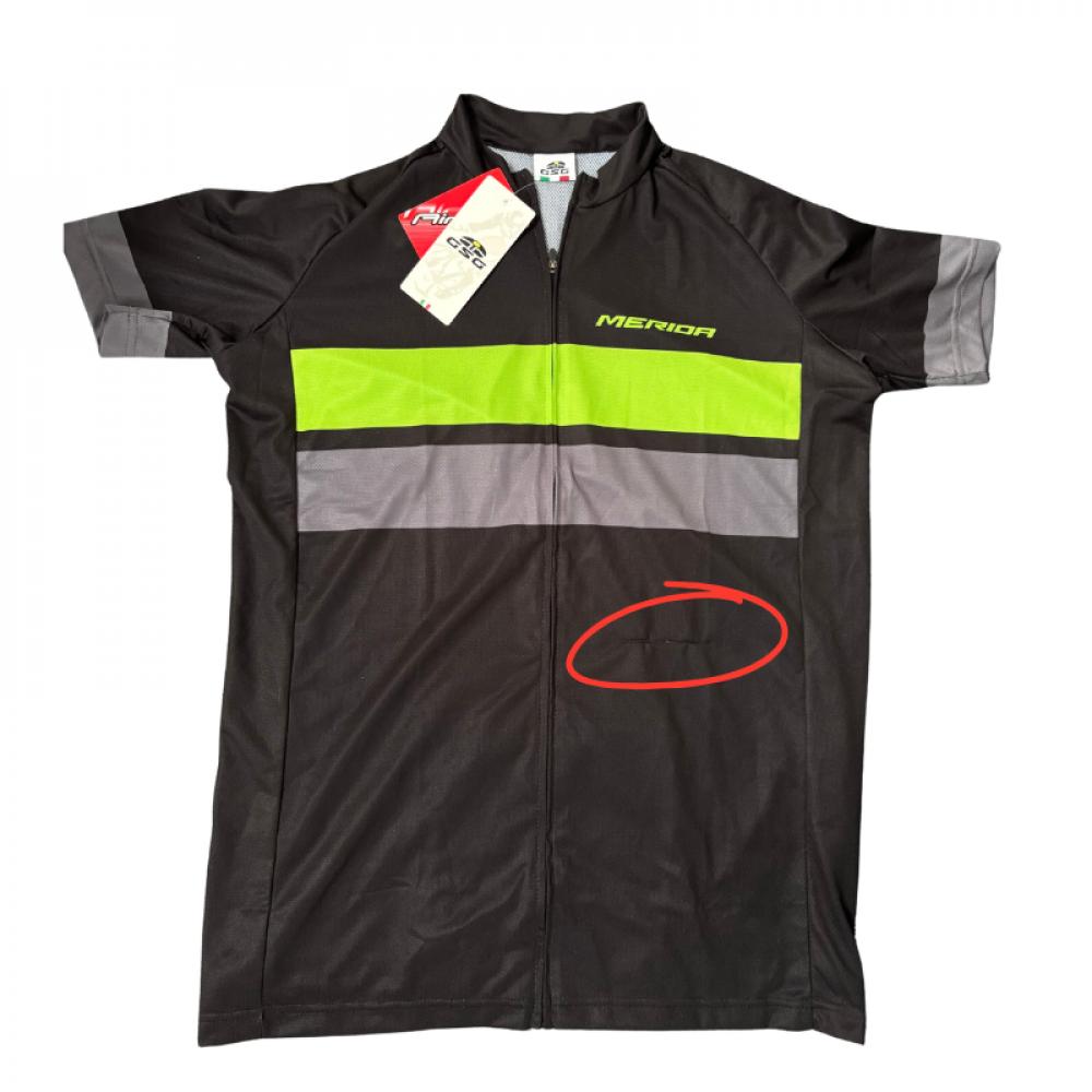 Retoure: Trikot ACTIVE STRIPE Herren schwarz/grün, MERIDA Größe: M, Farbe: Schwarz/grün
