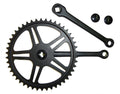 Mijnen Pieper Kettenradgarnitur Stahl schwarz 170mm, 46 Zähne, 4-Kant