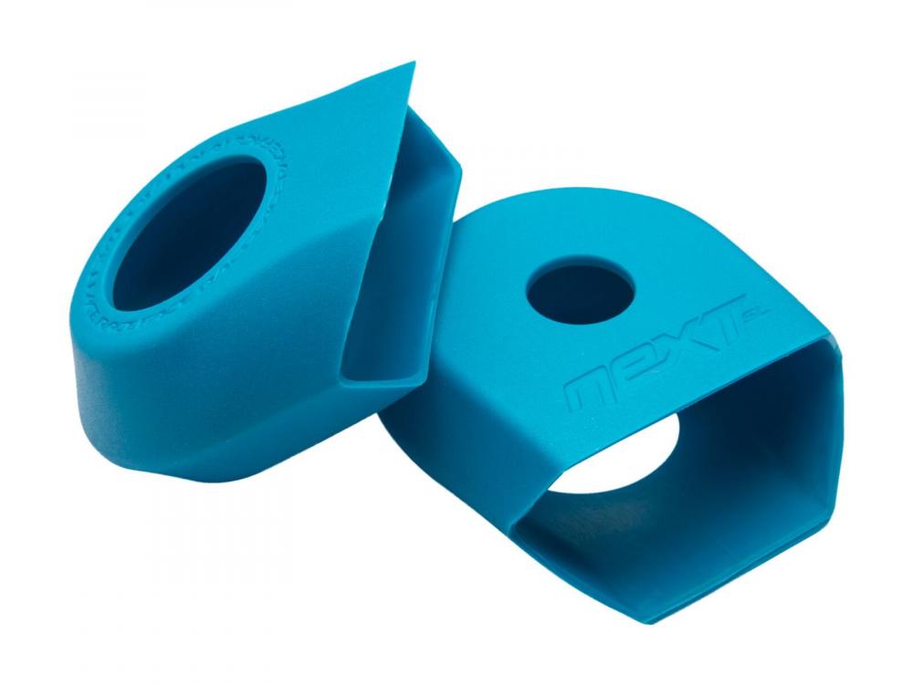 Race Face Crank Boot Kurbelschutz Kit, 2 Stk., Next G4, Medium, blau - Schutz für MTB-Kurbeln