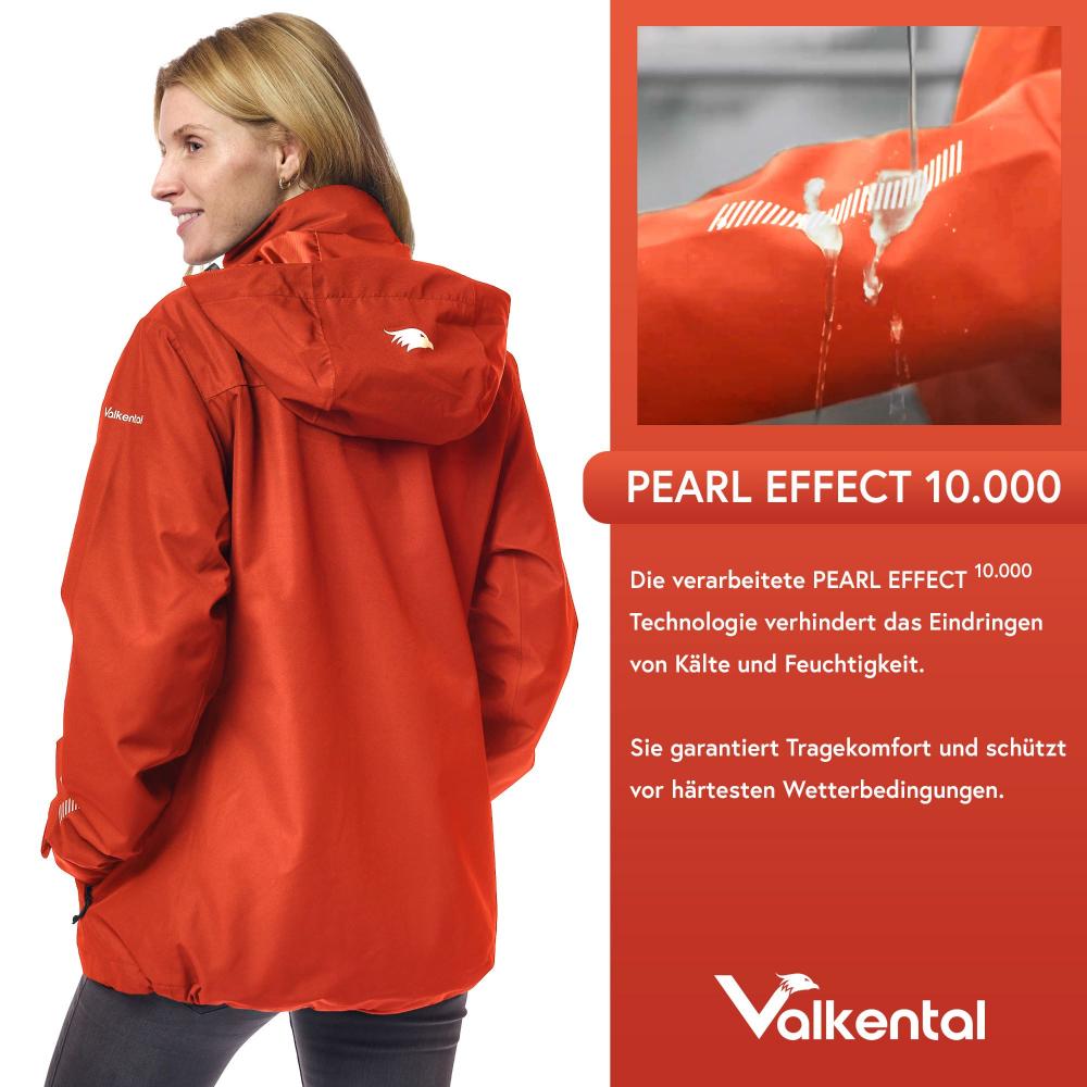 Valkental Damenjacke 3in1 Smart Jacket wasserdichte Jacke mit Fleece Zipp-In XS rot