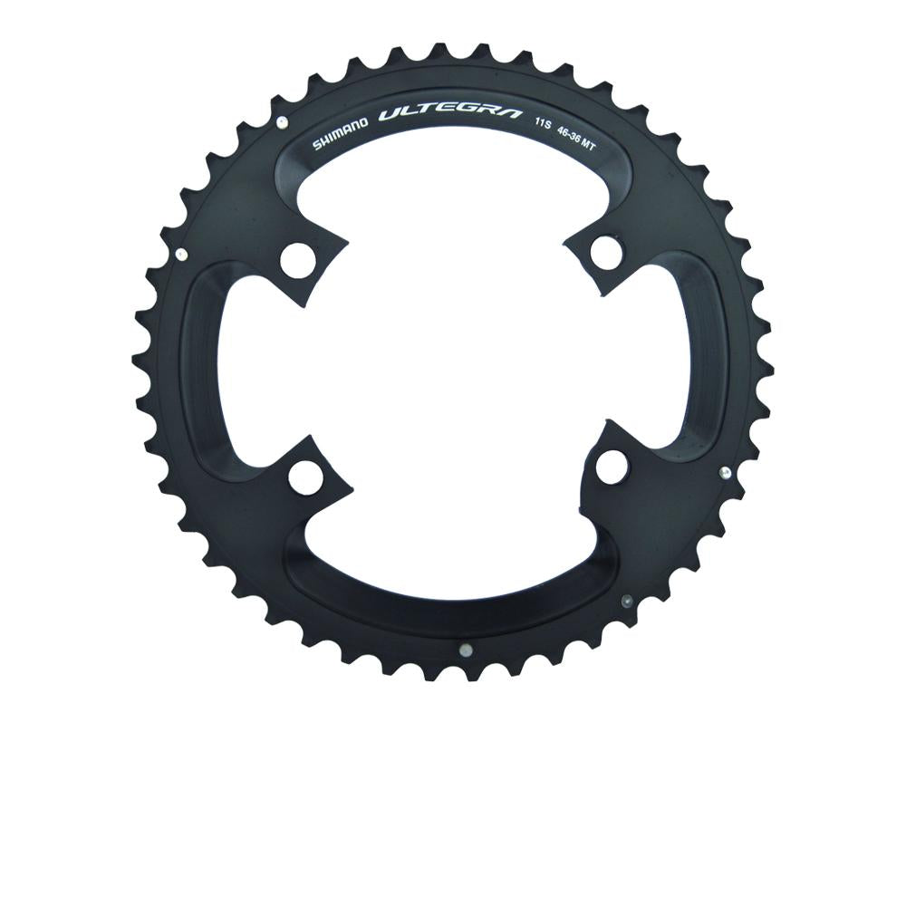 SHIMANO Kettenblatt ULTEGRA FC-R8000 46 Zähne Schwarz - präziser Antrieb für Rennräder