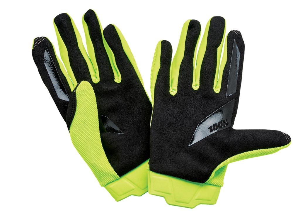 100% Ridecamp Gloves S fluo yellow - leichte MTB-Handschuhe mit Top-Grip