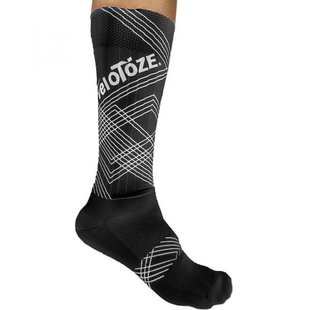 VeloToze Socken Aero XT schwarz L/XL (43/47) - aerodynamische Rennradsocken