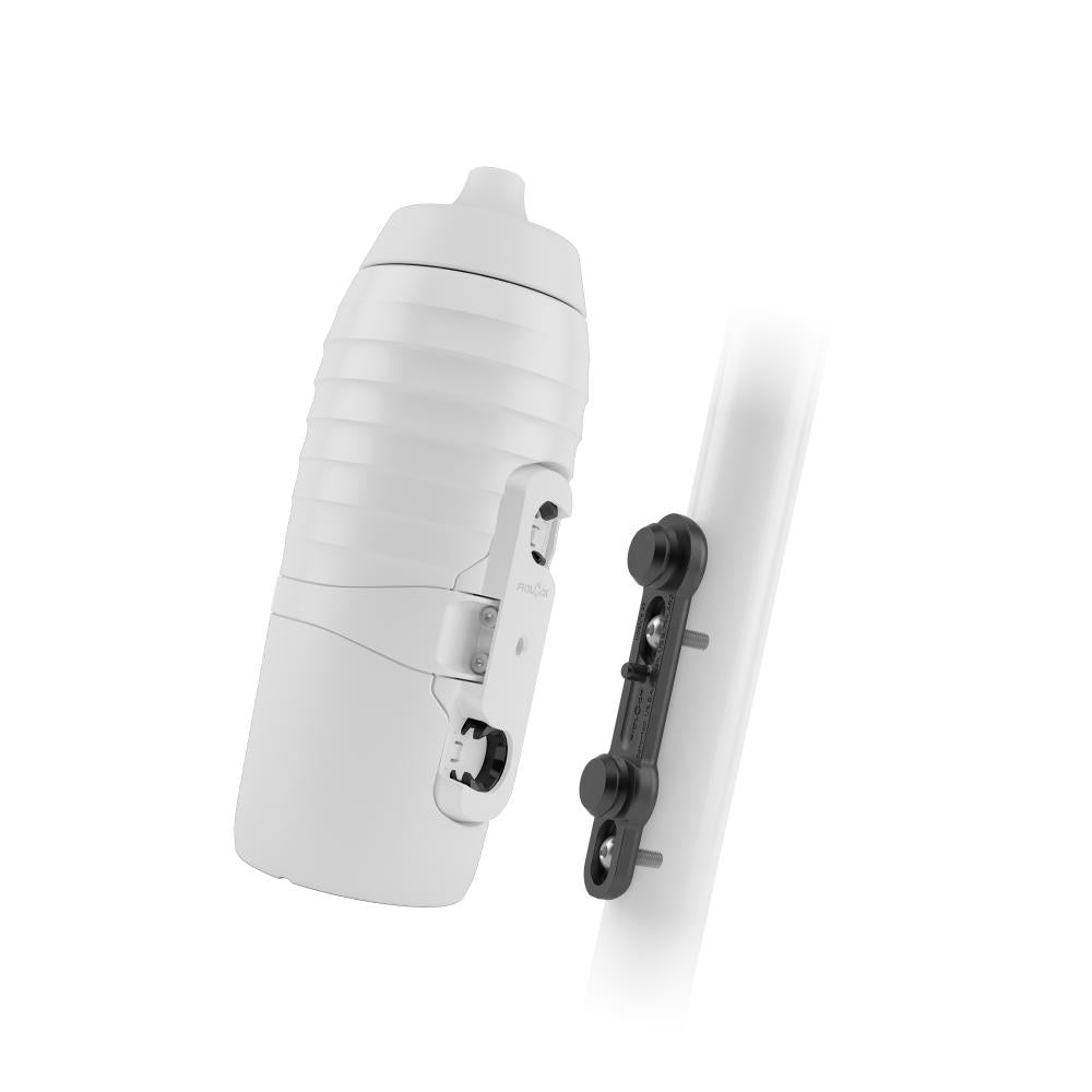 FIDLOCK TWIST bottle x KEEGO 600 with Logo FRONT + bike base set Weiß