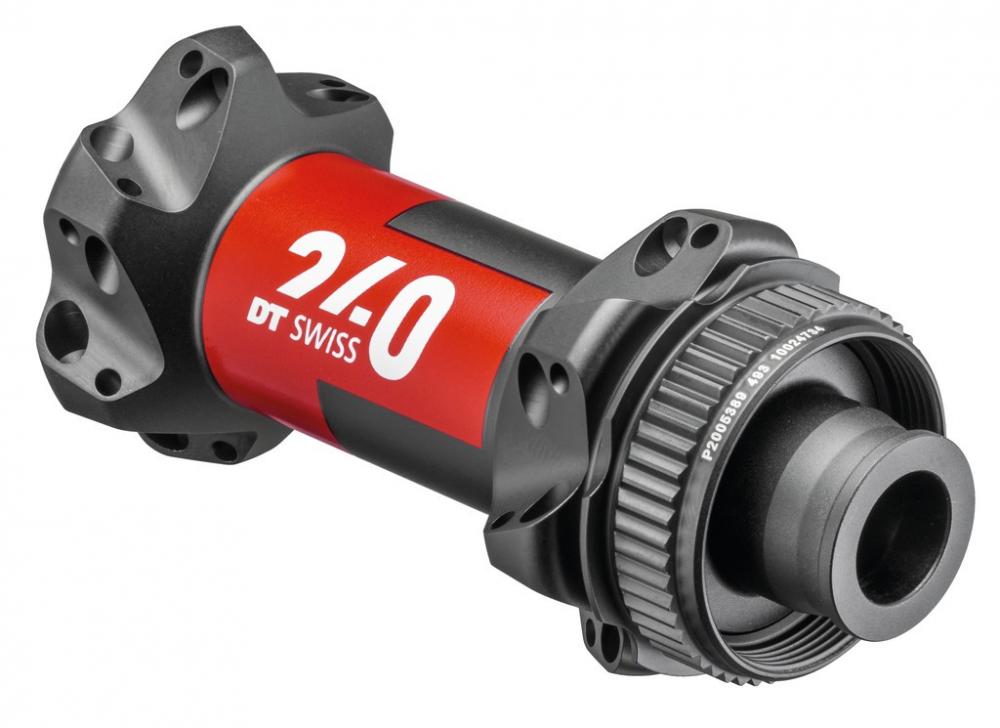 Leichte, schwarze DT Swiss 240 EXP Road Vorderradnabe, 24 Loch, mit Ratchet EXP System.