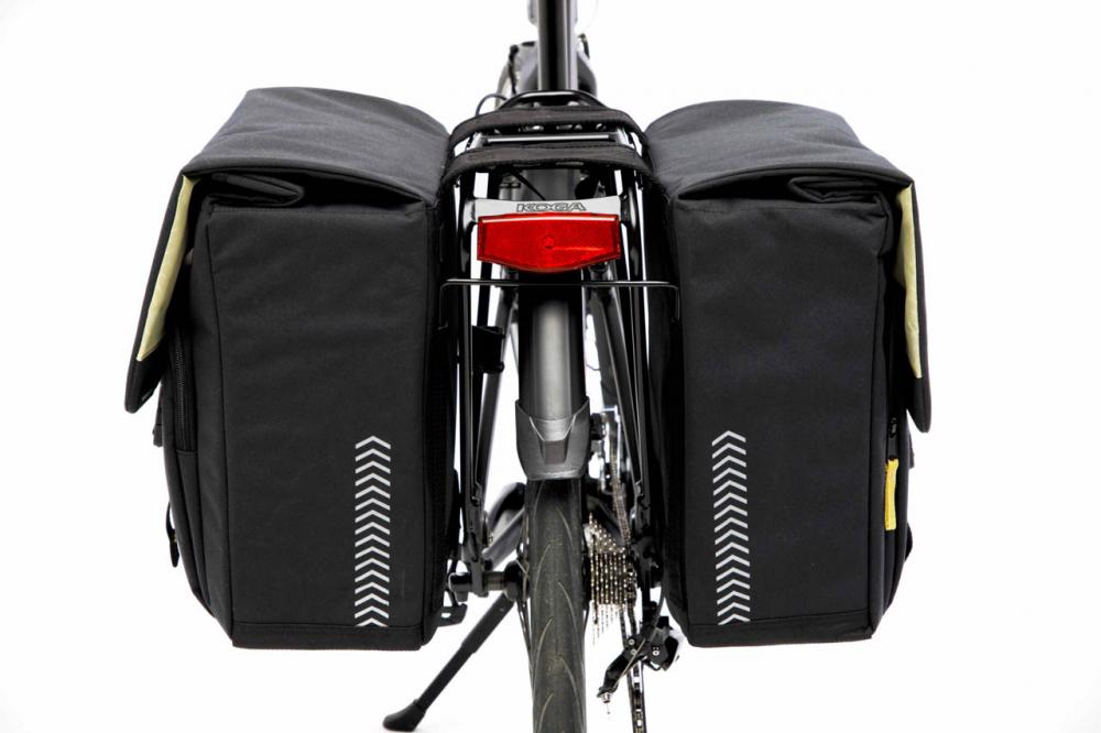 New Looxs Doppelpacktasche Tulum Black Black - geräumige, wassabweisende Fahrradtaschen