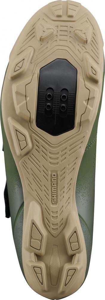 SHIMANO Fahrradschuhe XC102 Herren/Damen MTB SPD Größe 47 ? rutschfeste XC-Außensohle, Grün
