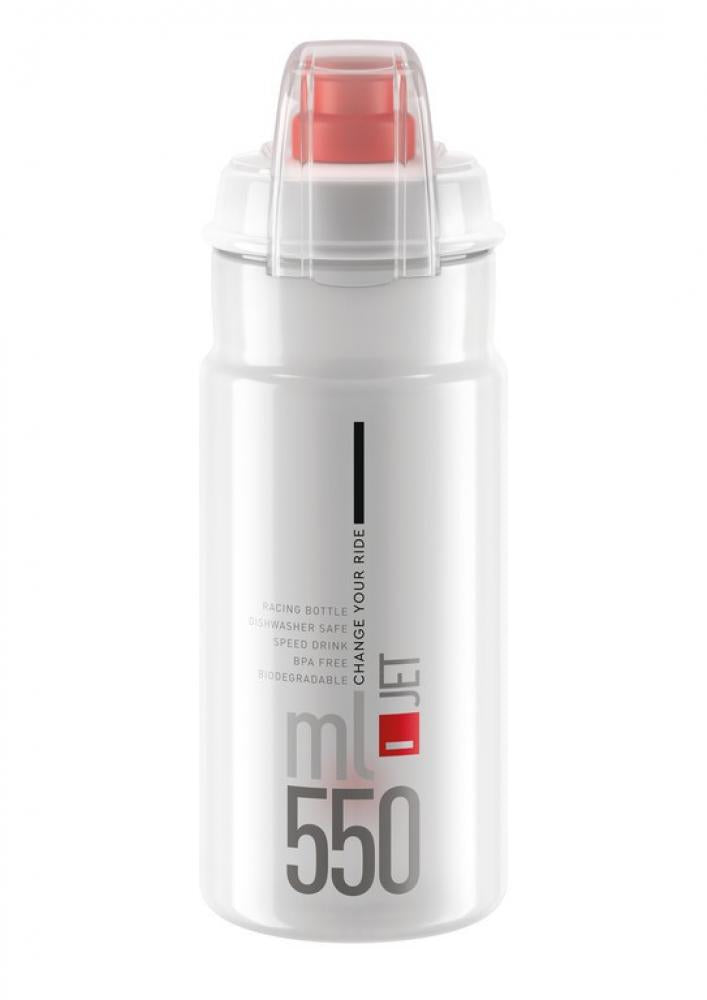 Elite Trinkflasche Jet Plus 550 ml klar rot