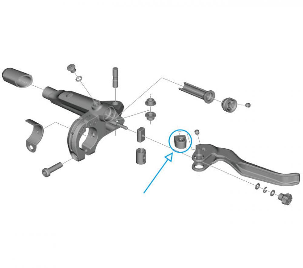 SHIMANO Bremshebel Spacer BL-U8000 - Ersatzteil für BL-U8000 Bremshebel, 2 g